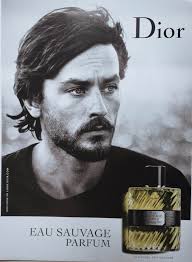 Vintage Dior Eau Sauvage print reference showing the bottle as a clean object with restrained typography and classic French luxury framing