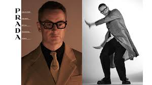 Prada L’Homme studio print campaign emphasizing clean geometry, pale tones, and restrained modern masculinity